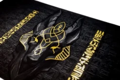 Mata gumowa Premium: Anubis 61x35 cm ze złotym wykończeniem