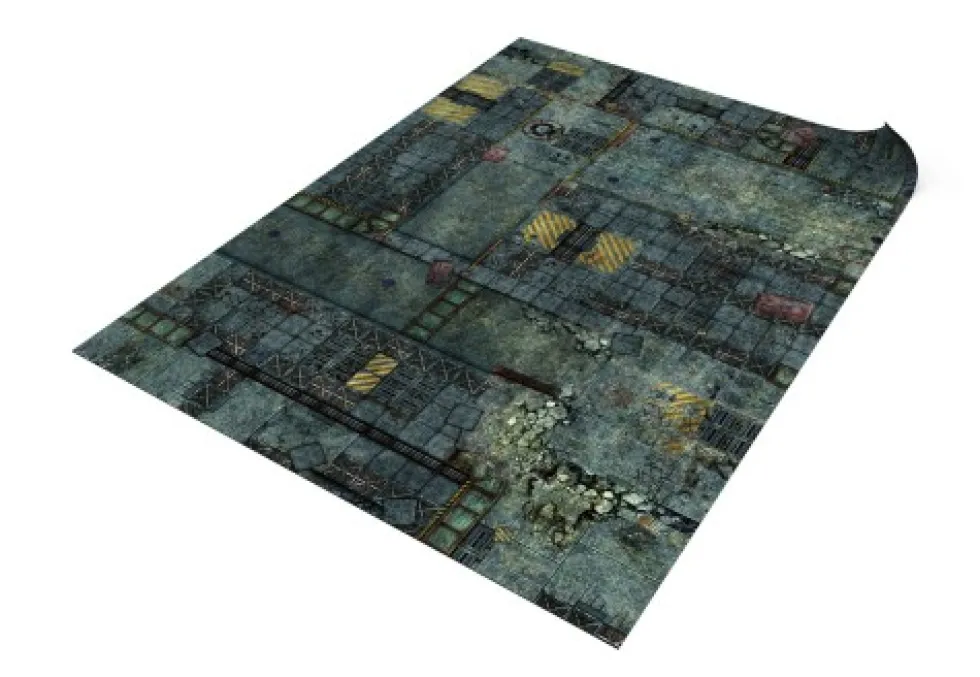 Mata jednostronna gumowa: Upadłe Miasto 44”x60” / 112x152 cm