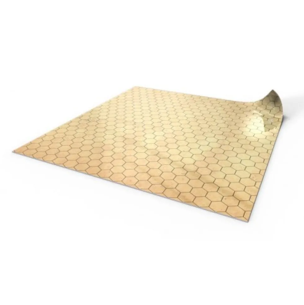 Mata suchościeralna: 50x50 cm siatka heksagonalna - Gładki Papirus
