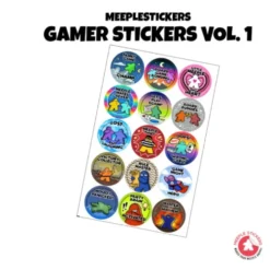 Meeple Stickers: zestaw Gamer Stickers Vol. 1