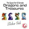 Meeple Stickers: zestaw naklejek do Wyprawa do El Dorado: Mokradła i smoki
