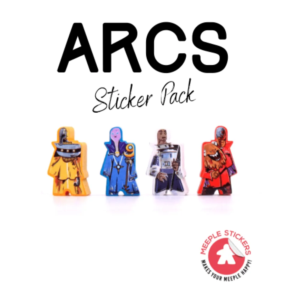 Meeple Stickers: zestaw naklejek do Arcs