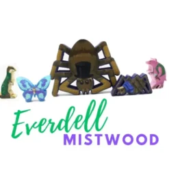 Meeple Stickers: zestaw naklejek do Everdell: Mgielny las