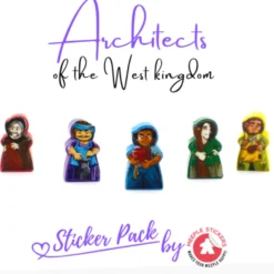 Meeple Stickers: zestaw naklejek do Architekci Zachodniego Królestwa