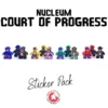 Meeple Stickers: zestaw naklejek do Nucleum - Court of Progress
