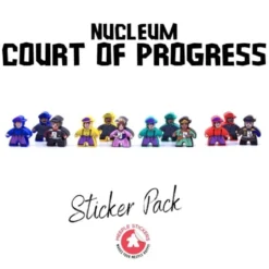 Meeple Stickers: zestaw naklejek do Nucleum - Court of Progress