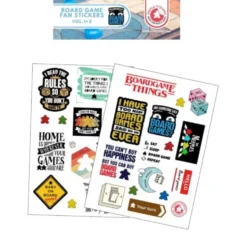 Meeple Stickers: zestaw naklejek - Board Game Fan (vol 1+2)