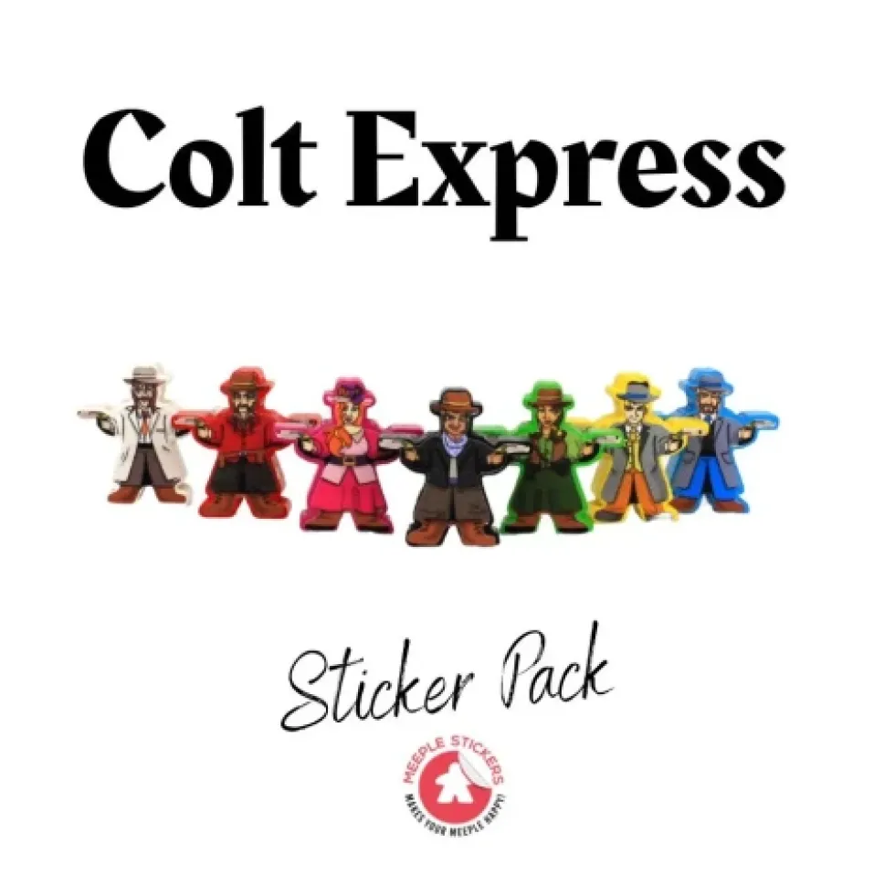 Meeple Stickers: zestaw naklejek do Colt Express