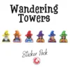 Meeple Stickers: zestaw naklejek do Wędrujące Wieże