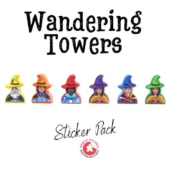 Meeple Stickers: zestaw naklejek do Wędrujące Wieże