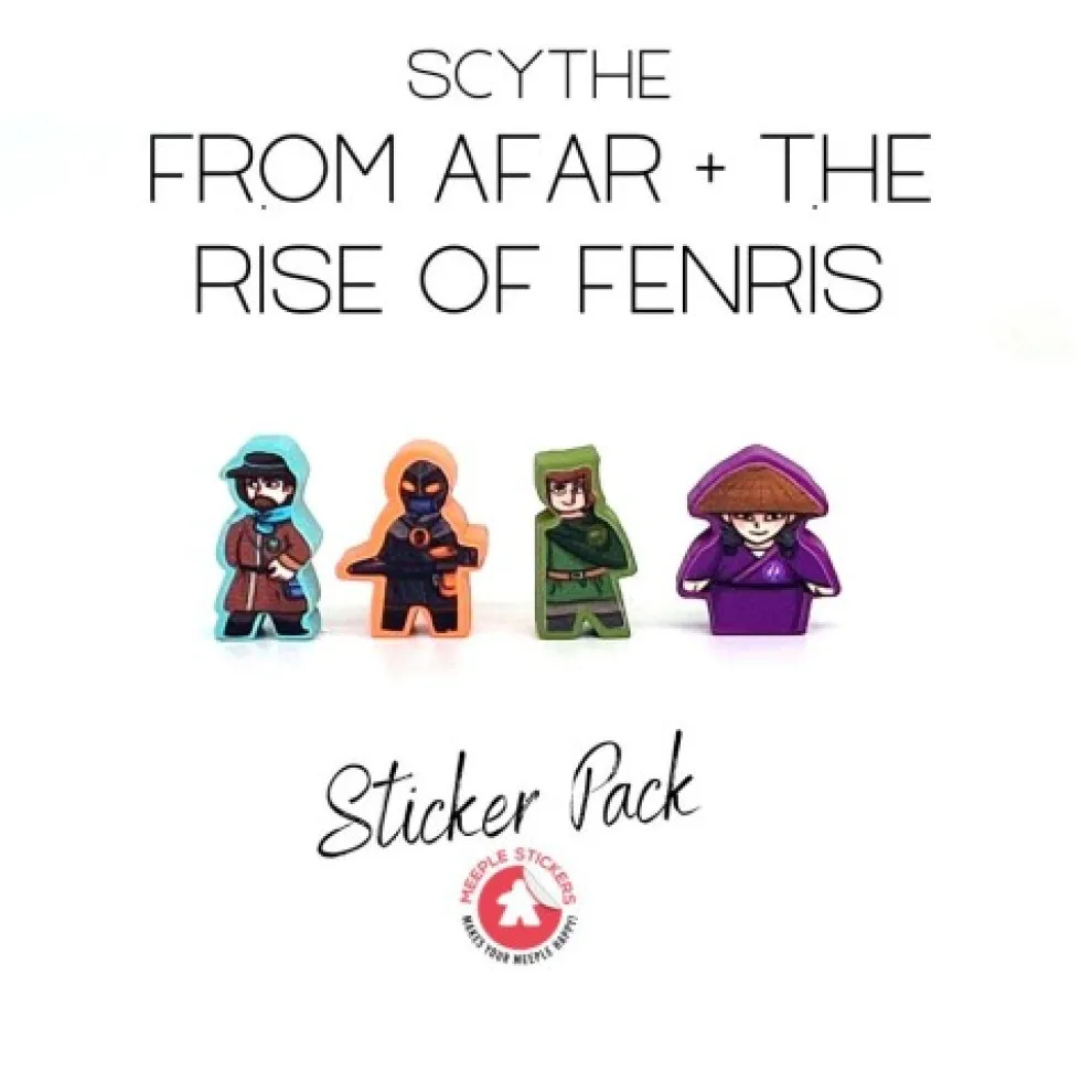 Meeple Stickers: zestaw naklejek do dodatków Scythe