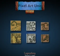 Metalowe monety - Pixel Art (zestaw 24 monet)