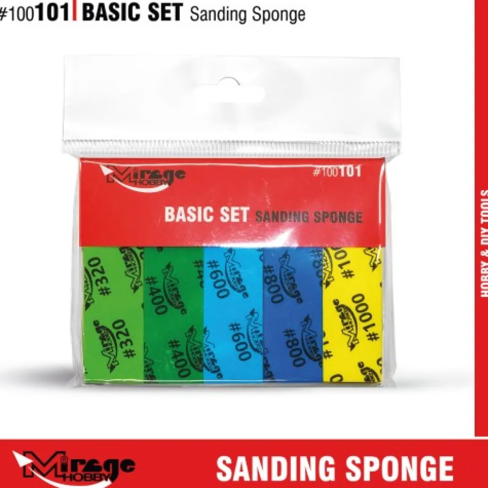 Mirage Hobby: Basic Set Sanding Sponge - 10 szt. (#320 - #1000)