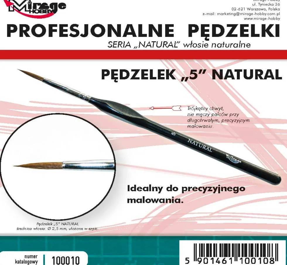 Mirage Hobby: Pędzel Natural "5" (włosie naturalne)