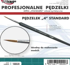 Mirage Hobby: Pędzel Standard "4" (włosie syntetyczne)