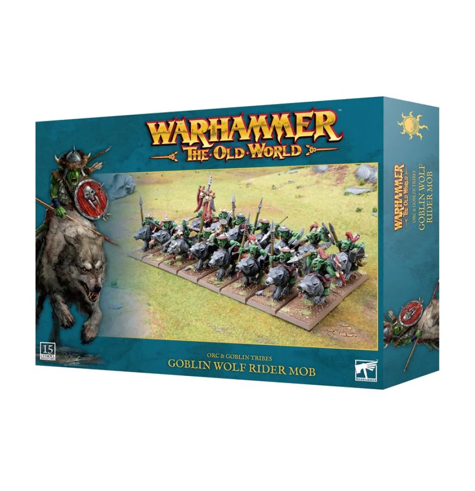 Orc & Goblin tribes: Goblin Wolf Rider Mob (Warhammer: The Old World)