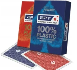 Plastikowe karty do gry Fournier EPT (niebieskie)