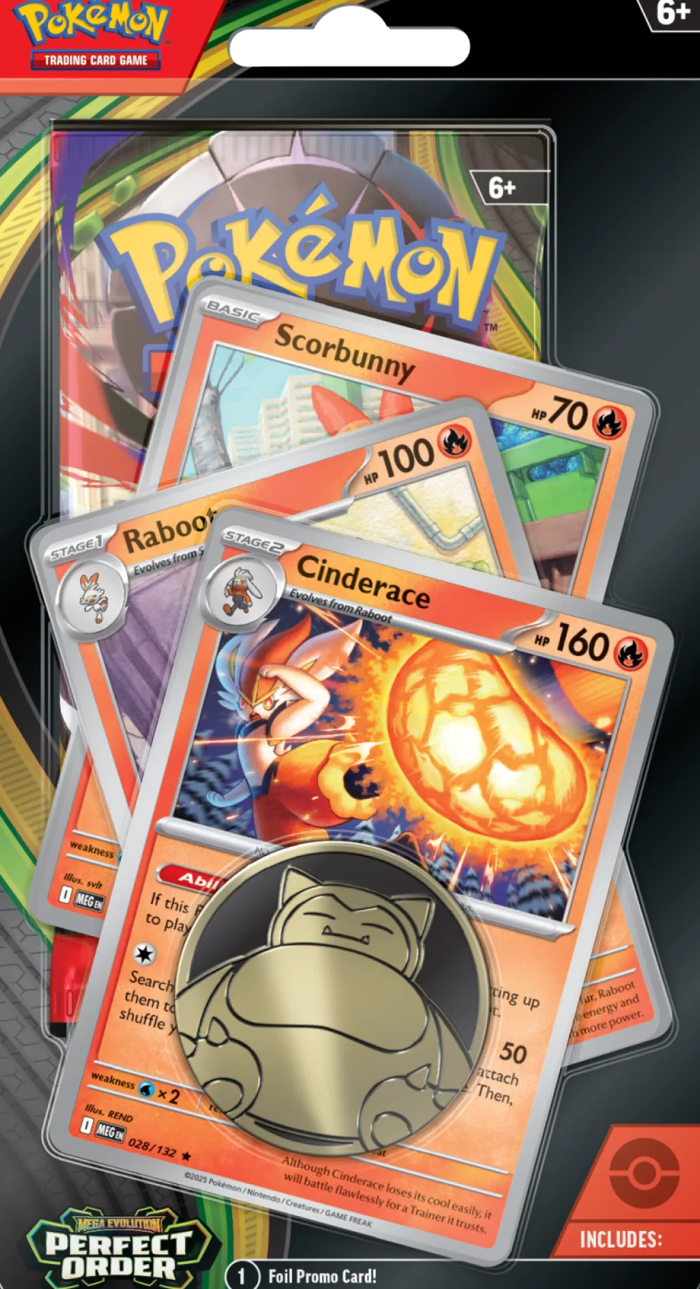Pokémon TCG: Mega Evolution - Perfect Order - Premium Checklane Blister - Cinderace