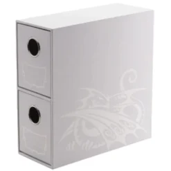 Pudełko Dragon Shield Fortress 2-Card Drawers Vertical - Białe