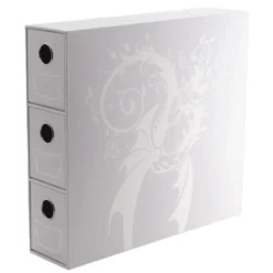 Pudełko Dragon Shield Fortress 3-Card Drawers Vertical XL - Białe