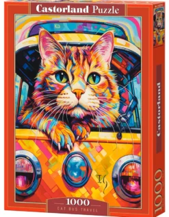 Puzzle 1000 Cat Bus Travel