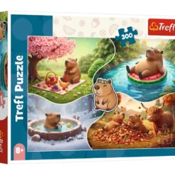 Puzzle 300 Cztery pory roku z kapibarami