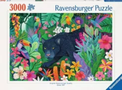 Puzzle 3000 Panther in the Blooming Jungle