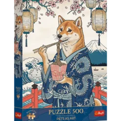 Puzzle 500 Pets as Art - Makaronowa medytacja Shiby