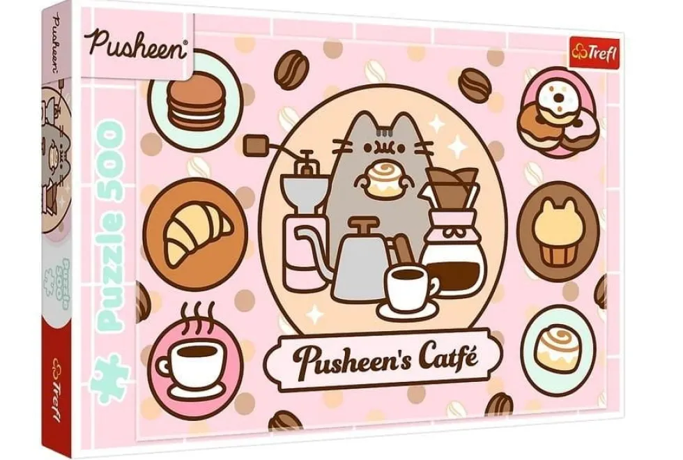 Puzzle 500 Pusheen w kawiarni