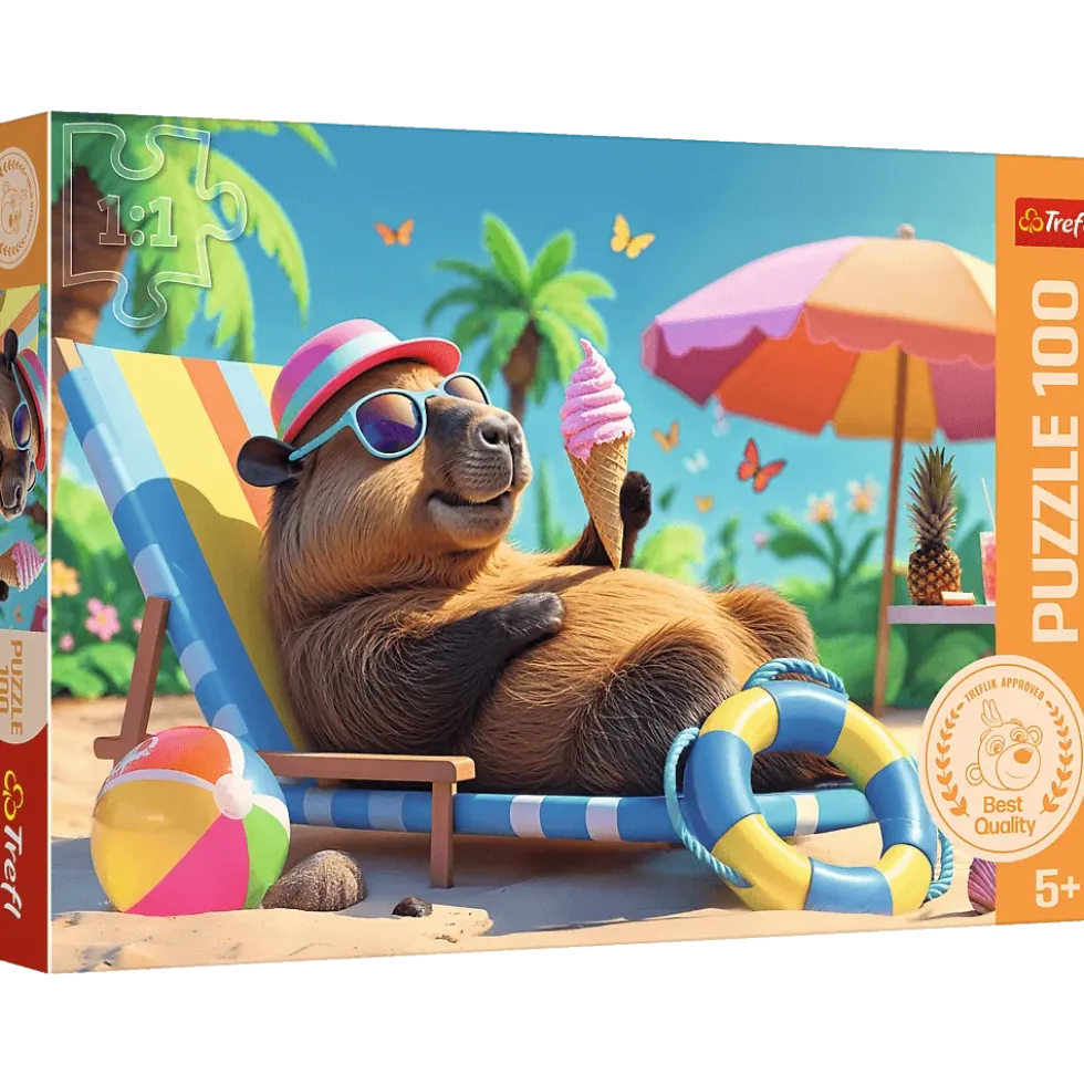 Puzzle 100 Relaks w stylu kapibary