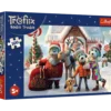Puzzle 100 Rodzina Treflików - Mikołaj i renifer na ratunek