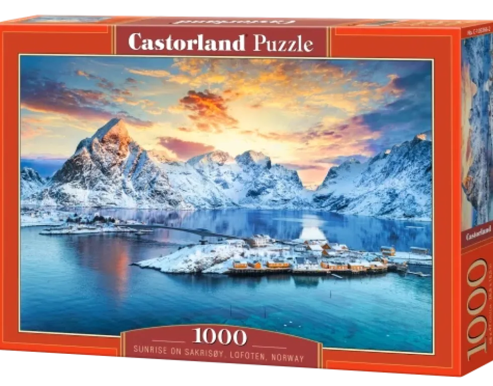 Puzzle 1000 Sunrise on Sakrisøy, Lofoten, Norway