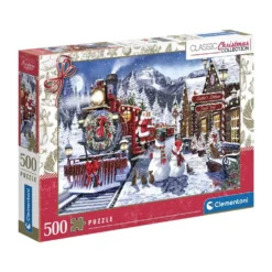 Puzzle 500 Train station with snow