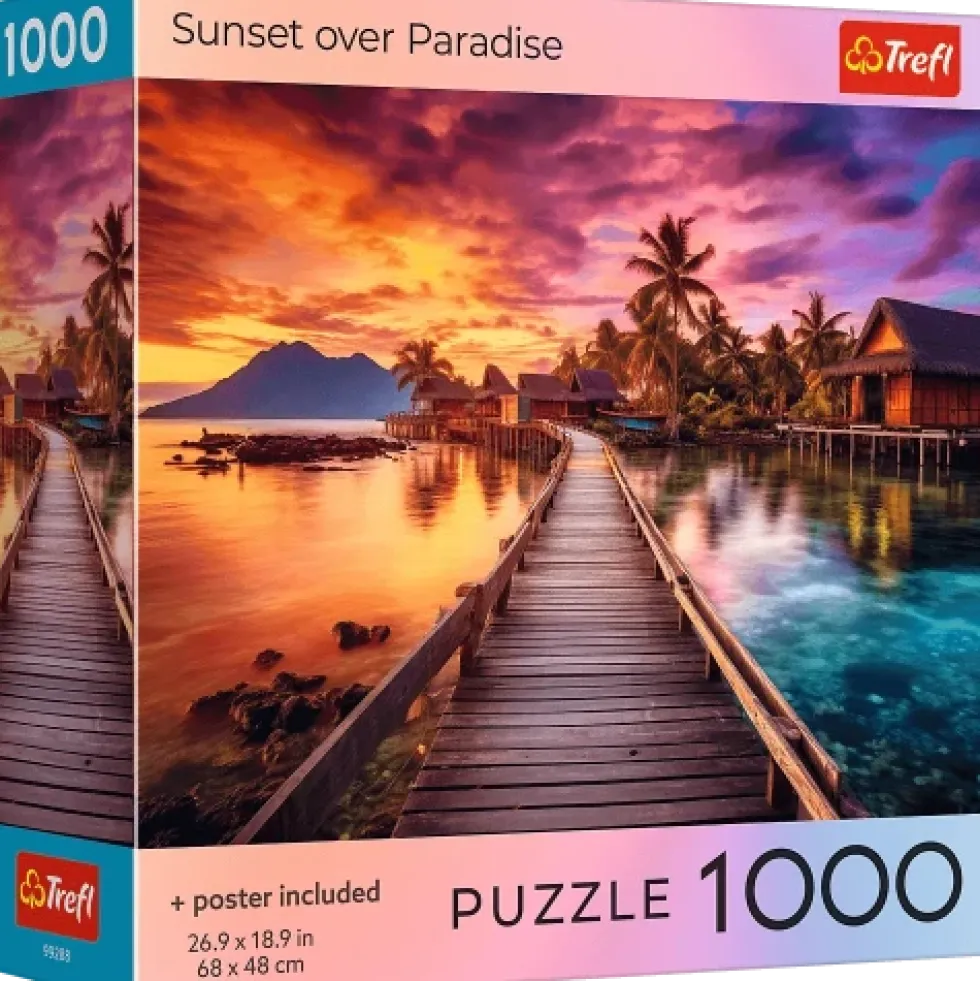 Puzzle 1000 USA Collection: Sunset over Paradise