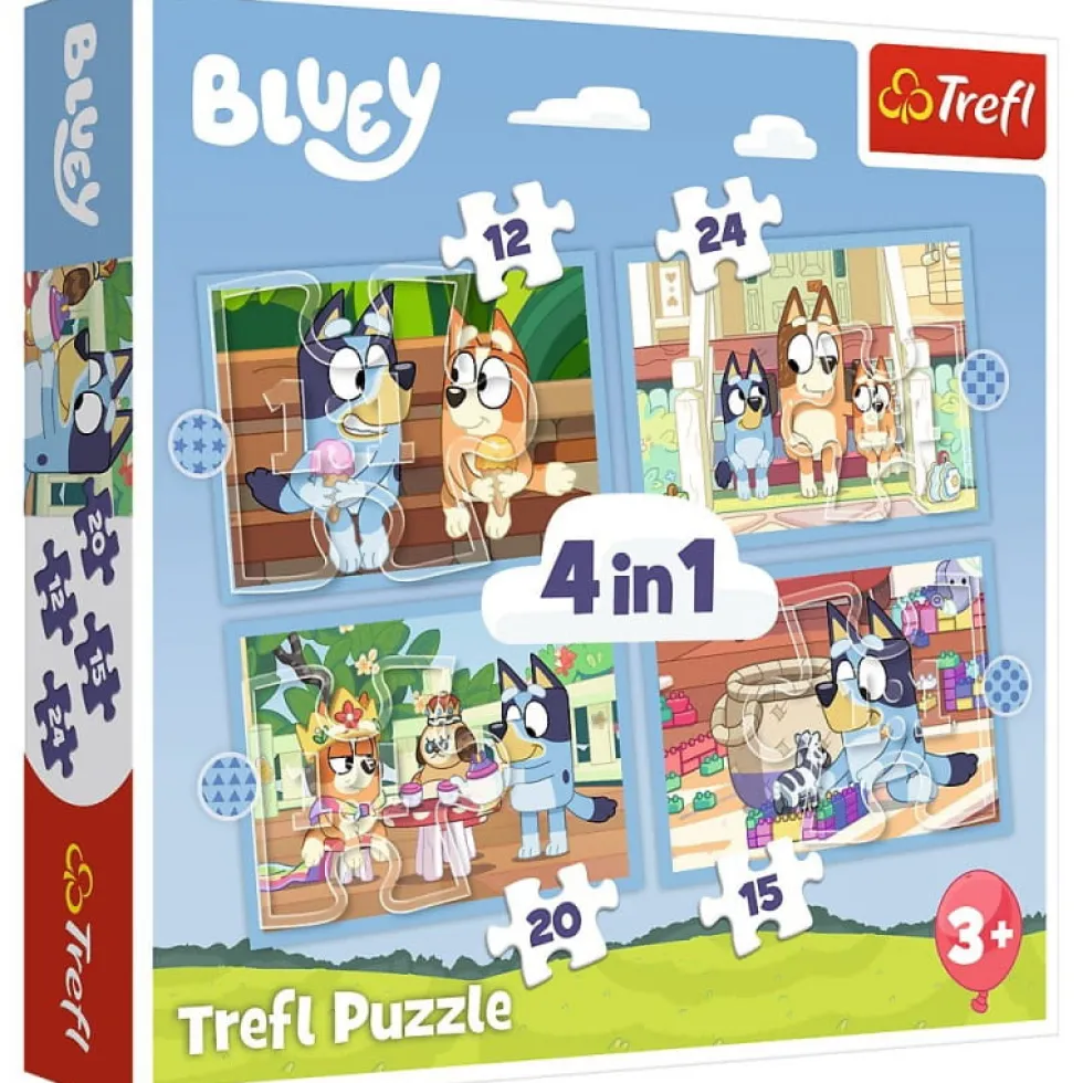 Puzzle 4w1: Bluey i jej świat