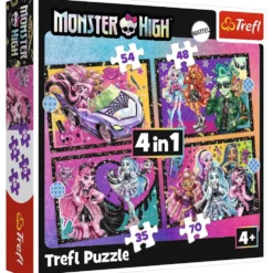 Puzzle 4w1 Elektryzujący dzień Monster High