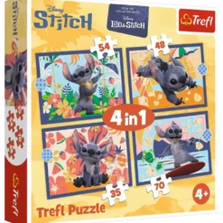 Puzzle 4w1 Lilo & Stitch, Wakacje na Hawajach