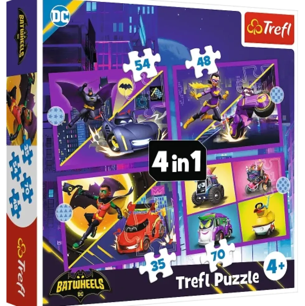 Puzzle 4w1 Poznaj Batwheels
