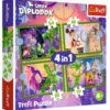 Puzzle 4w1 Świat Smoka Diplodoka