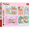 Puzzle 4x250 Poznajcie Pusheena