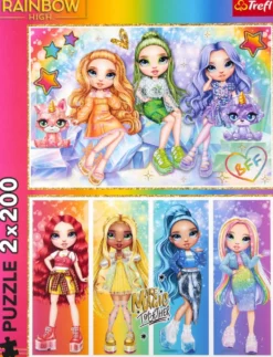 Puzzle 2x200 Tęczowe lalki