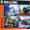 Puzzle 4x250 World of Tanks: Wielka bitwa czołgów