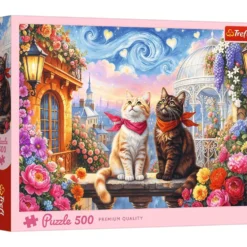 Puzzle 500 Zakochane mruczki