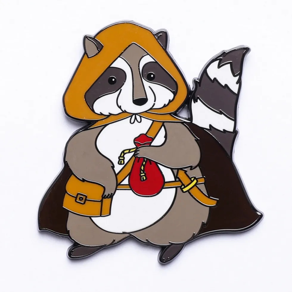 Quest's Reward Fine Art Pins: Dash Slientpaw-Raccoon Rogue