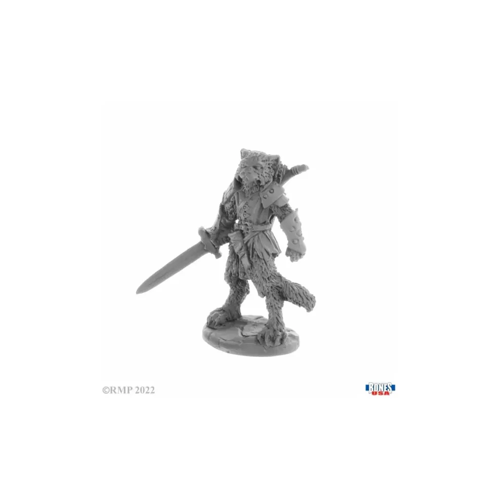 Reaper Miniatures: Mal - Catfolk Fighter