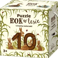 Rok w lesie: Puzzle liczymy zwierzaki