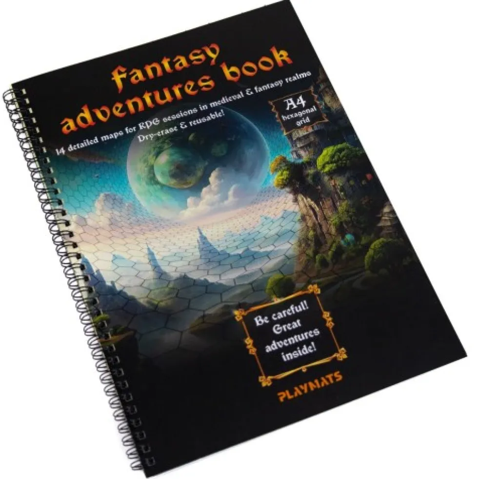 RPG Book: Fantasy Adventures - A4 siatka heksagonalna