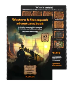 RPG Book: Western & Steampunk - A3 siatka kwadratowa