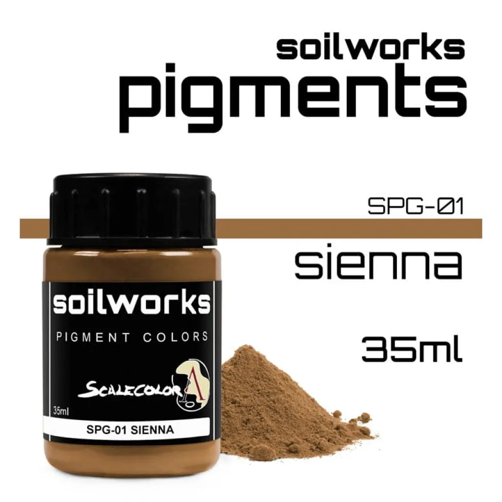 Scale75 Soil works: Sienna pigment