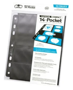 Strona do klasera Ultimate Guard 14-Pocket Standard & Mini American - 10 sztuk - black